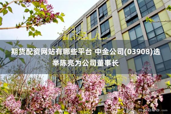 期货配资网站有哪些平台 中金公司(03908)选举陈亮为公司董事长