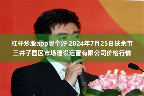 杠杆炒股app哪个好 2024年7月25日扶余市三井子园区市场建设运营有限公司价格行情