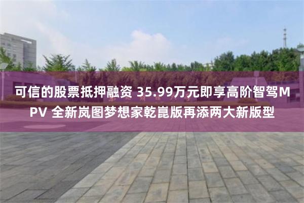 可信的股票抵押融资 35.99万元即享高阶智驾MPV 全新岚图梦想家乾崑版再添两大新版型