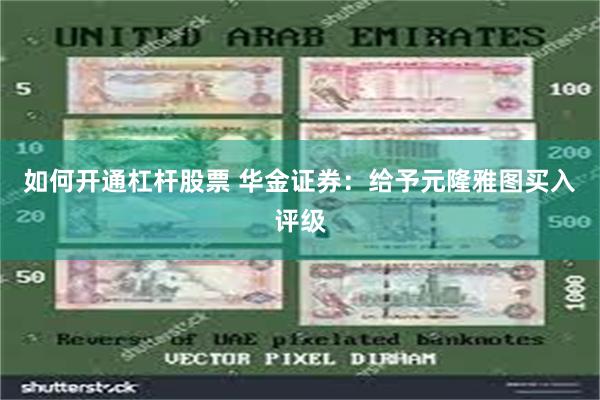 如何开通杠杆股票 华金证券:给予元隆雅图买入评级